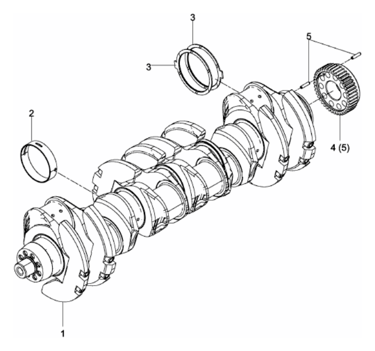 MAN crankshaft 51.02100-6179 for D3872 LE