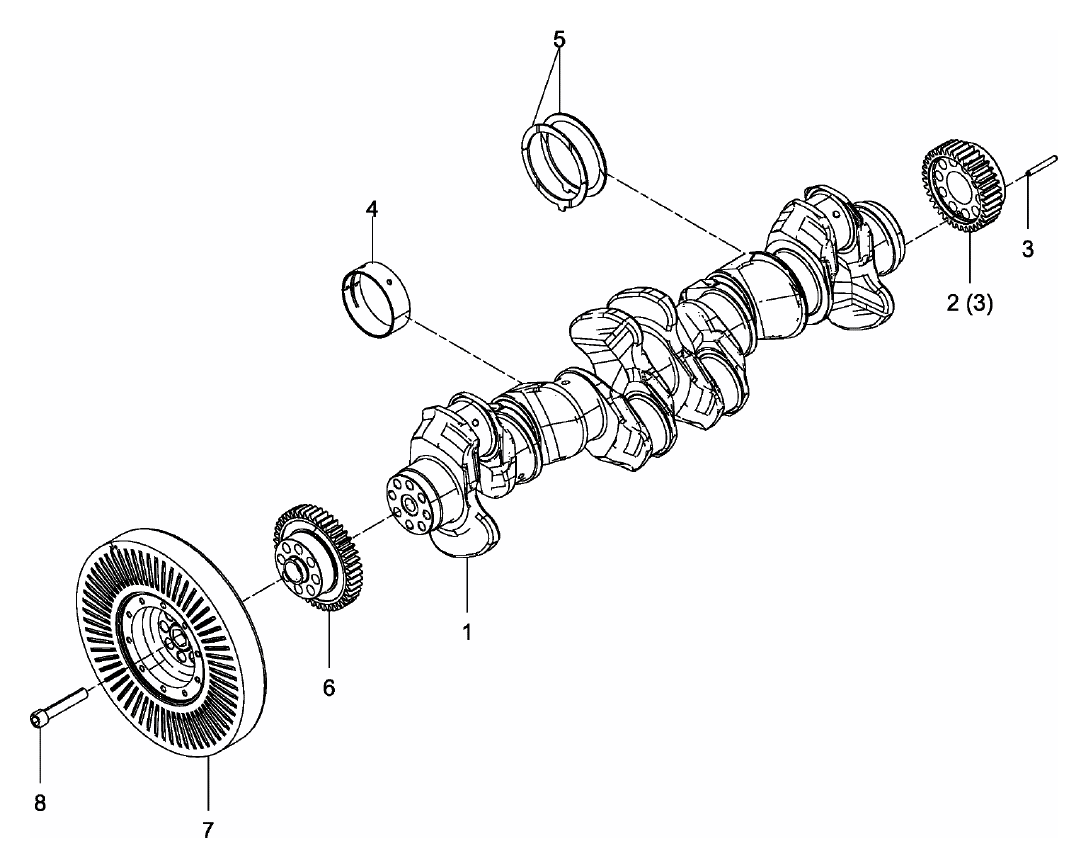 MAN crankshaft 51.02101-0801 for D2676 LE