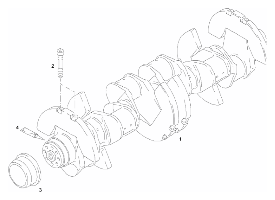 Reconditioned MAN crankshaft 51.02101-9121 for D2842 LE