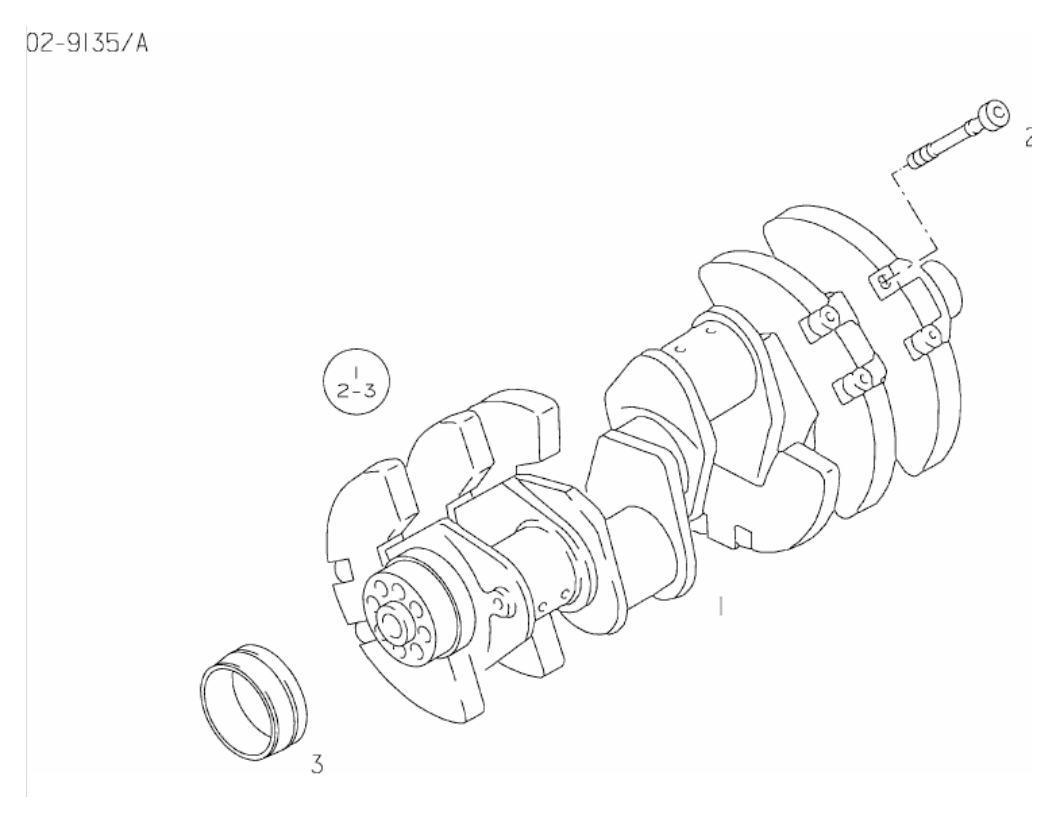 Reconditioned MAN crankshaft 51.02101-9124 for D2848 LE