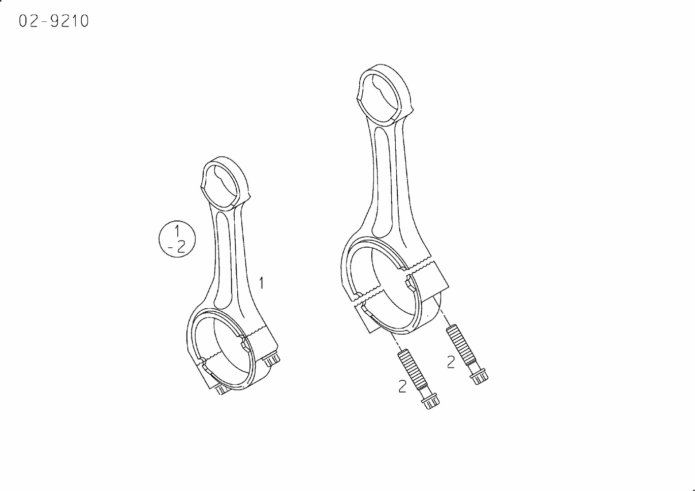 Exploded view of connecting rod inspection