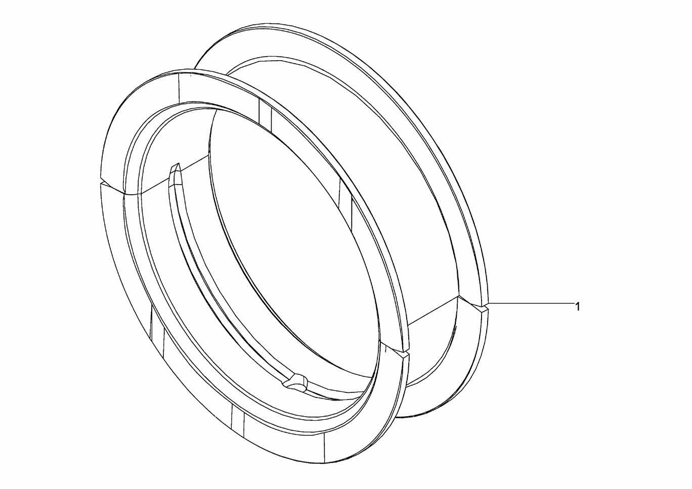 Exploded view of thrust bearing repair kits