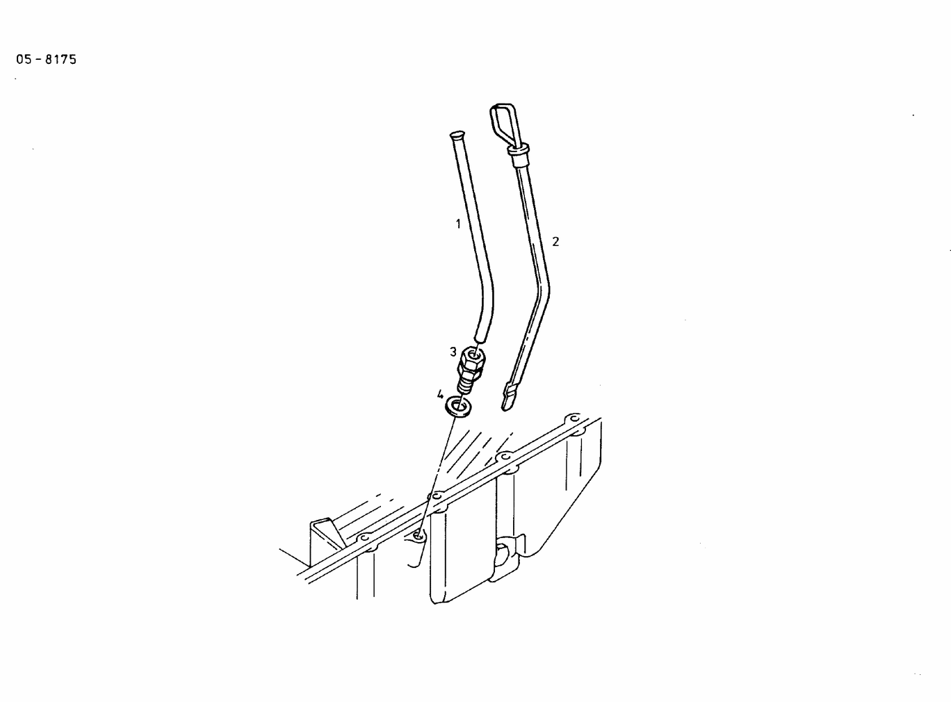 Exploded view of oil measurement
