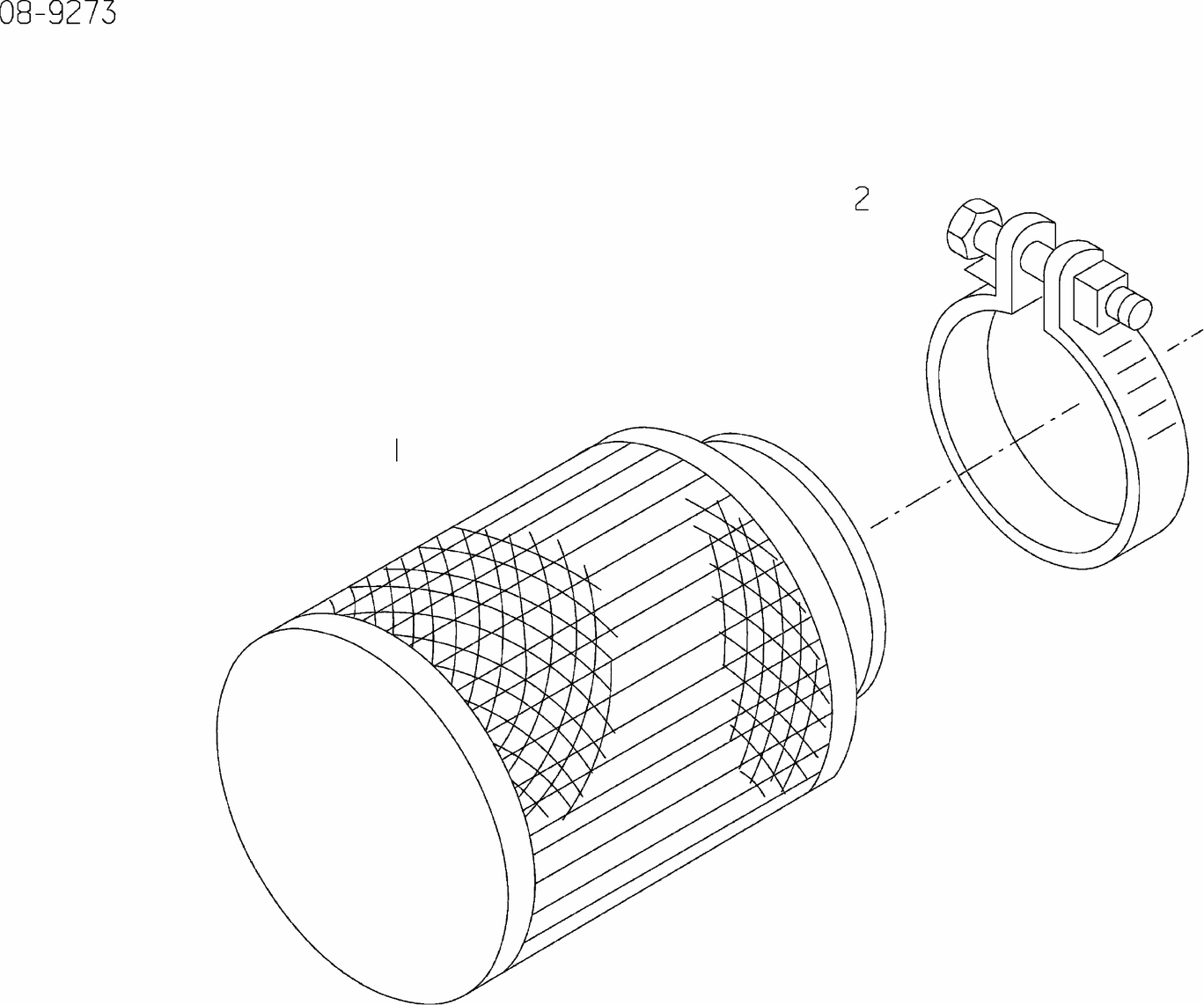 Exploded view of air cleaner