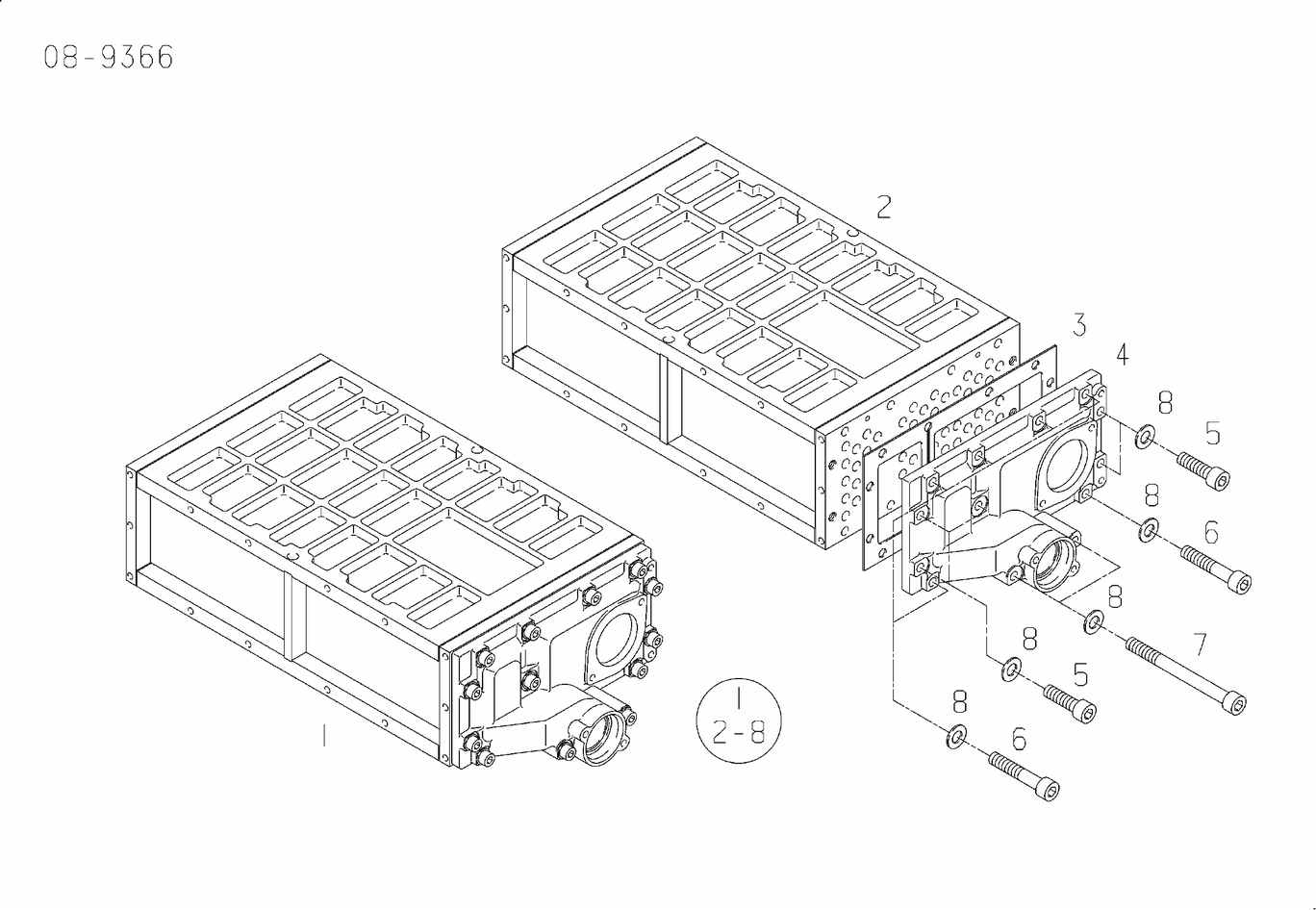 Exploded view of intercooler