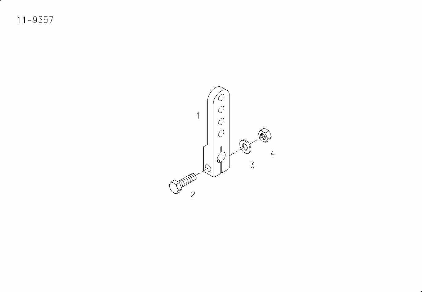 Exploded view of actuator lever mounting parts inspection
