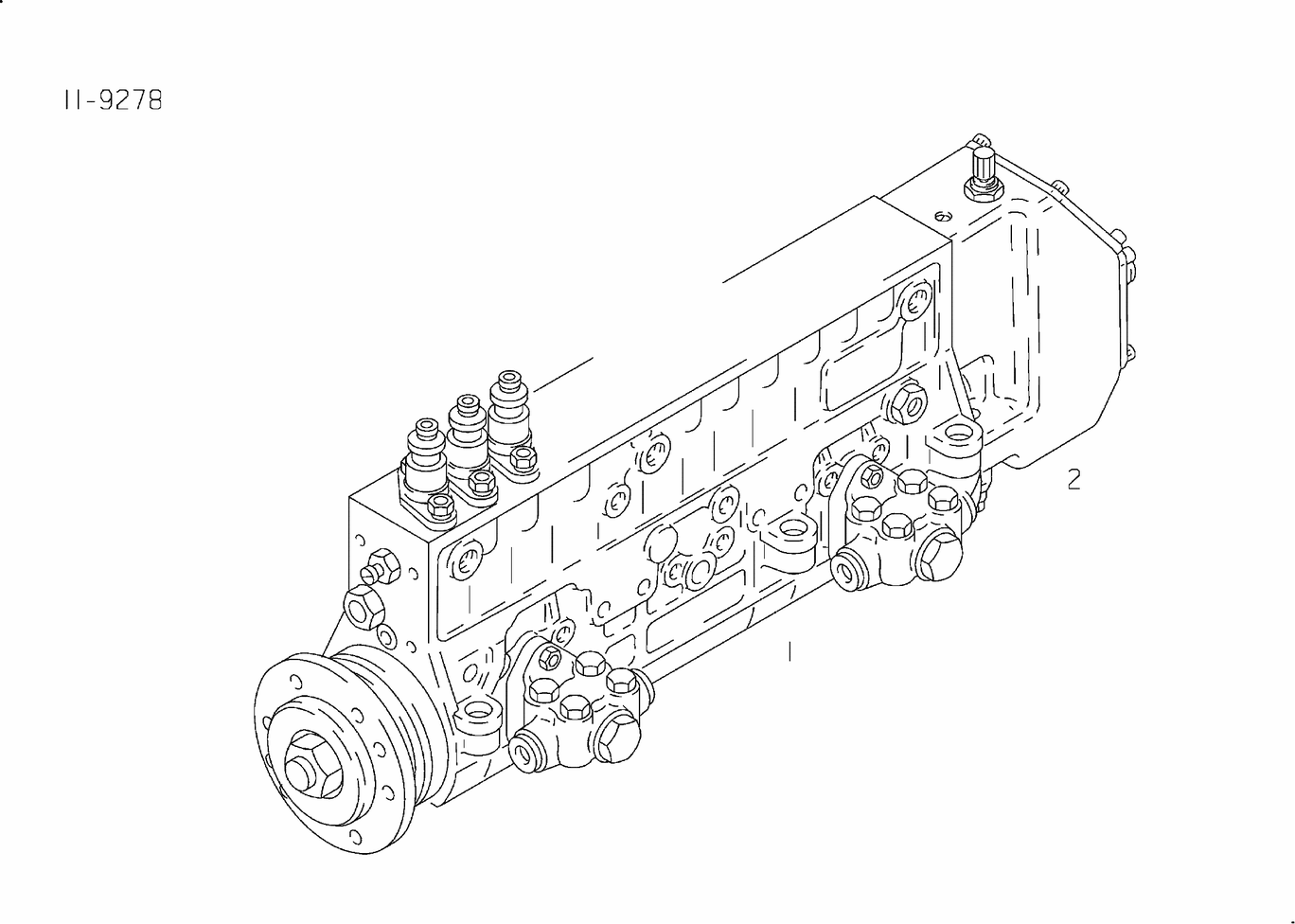Exploded view of injection pump