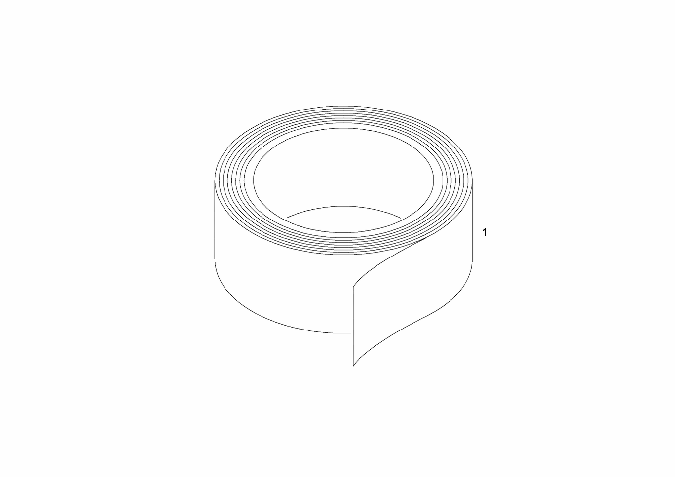 Exploded view of sealing tape