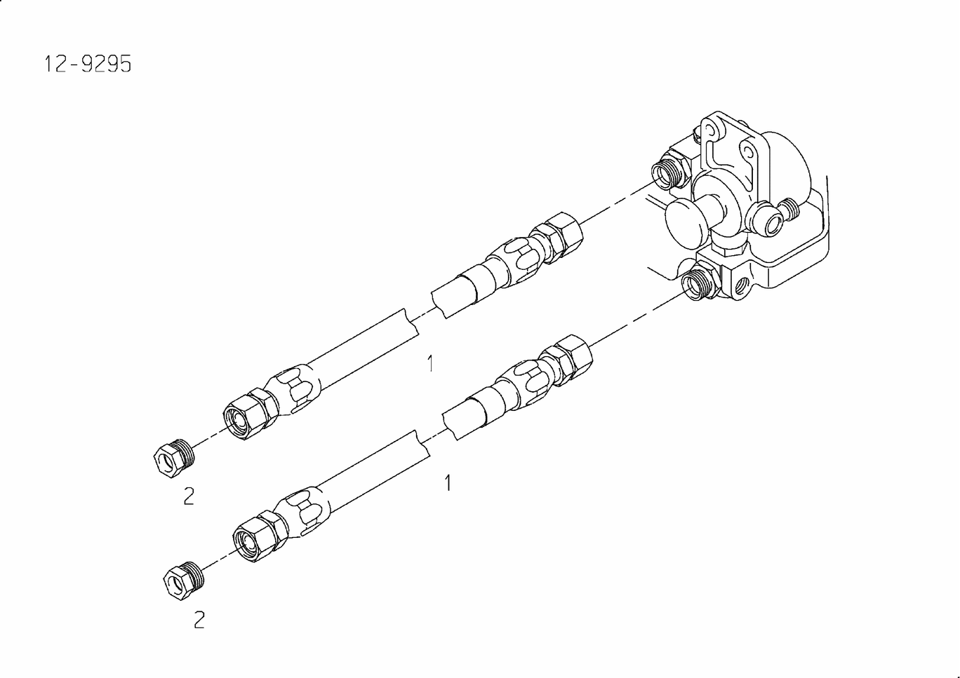 Exploded view of fuel hose fuel tank