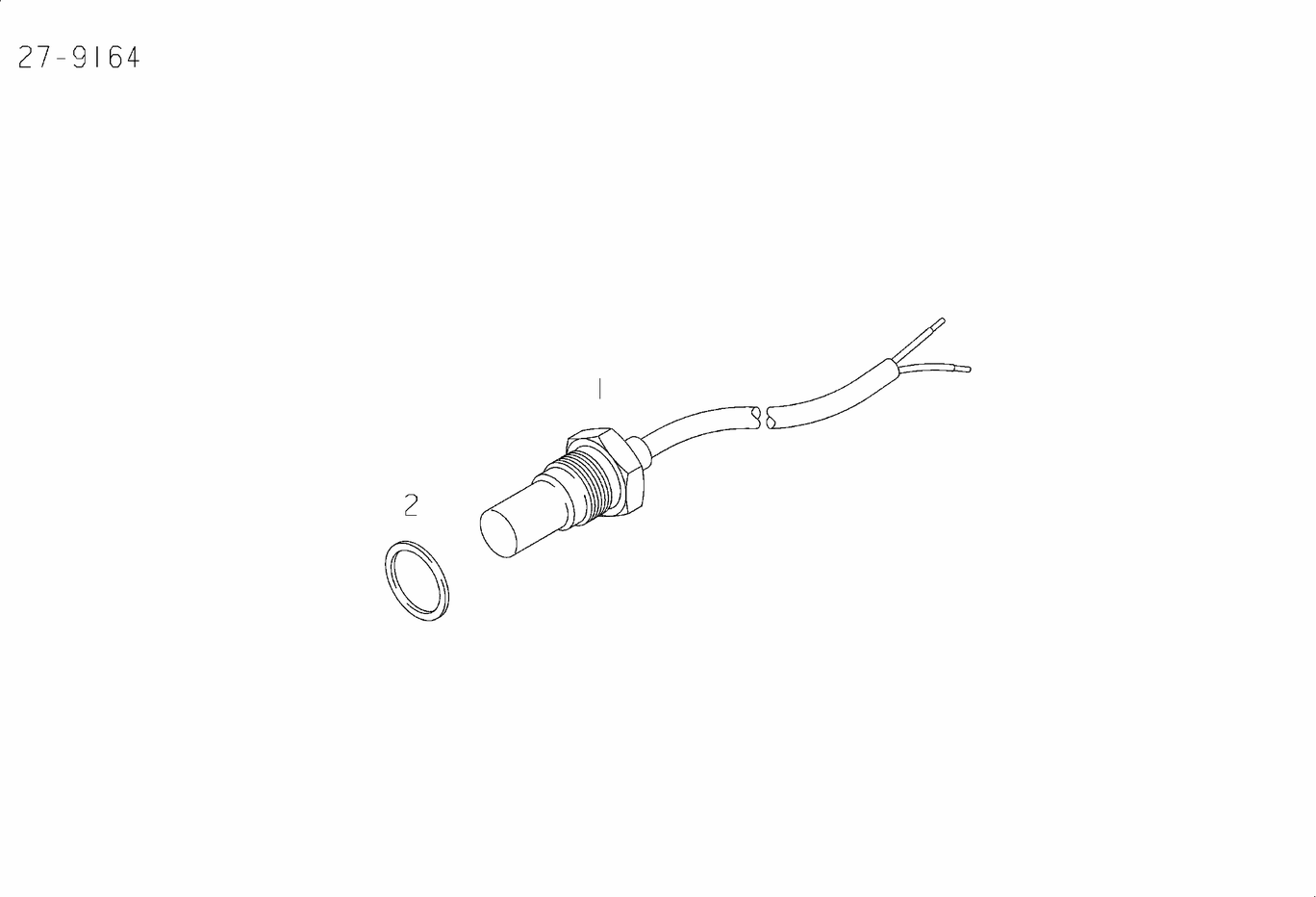 Exploded view of temperature sensor