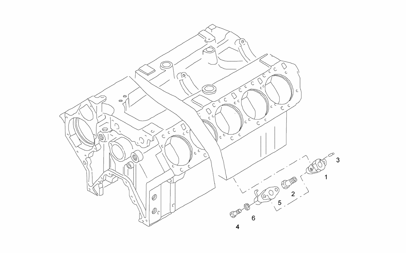 Exploded view of crankcase