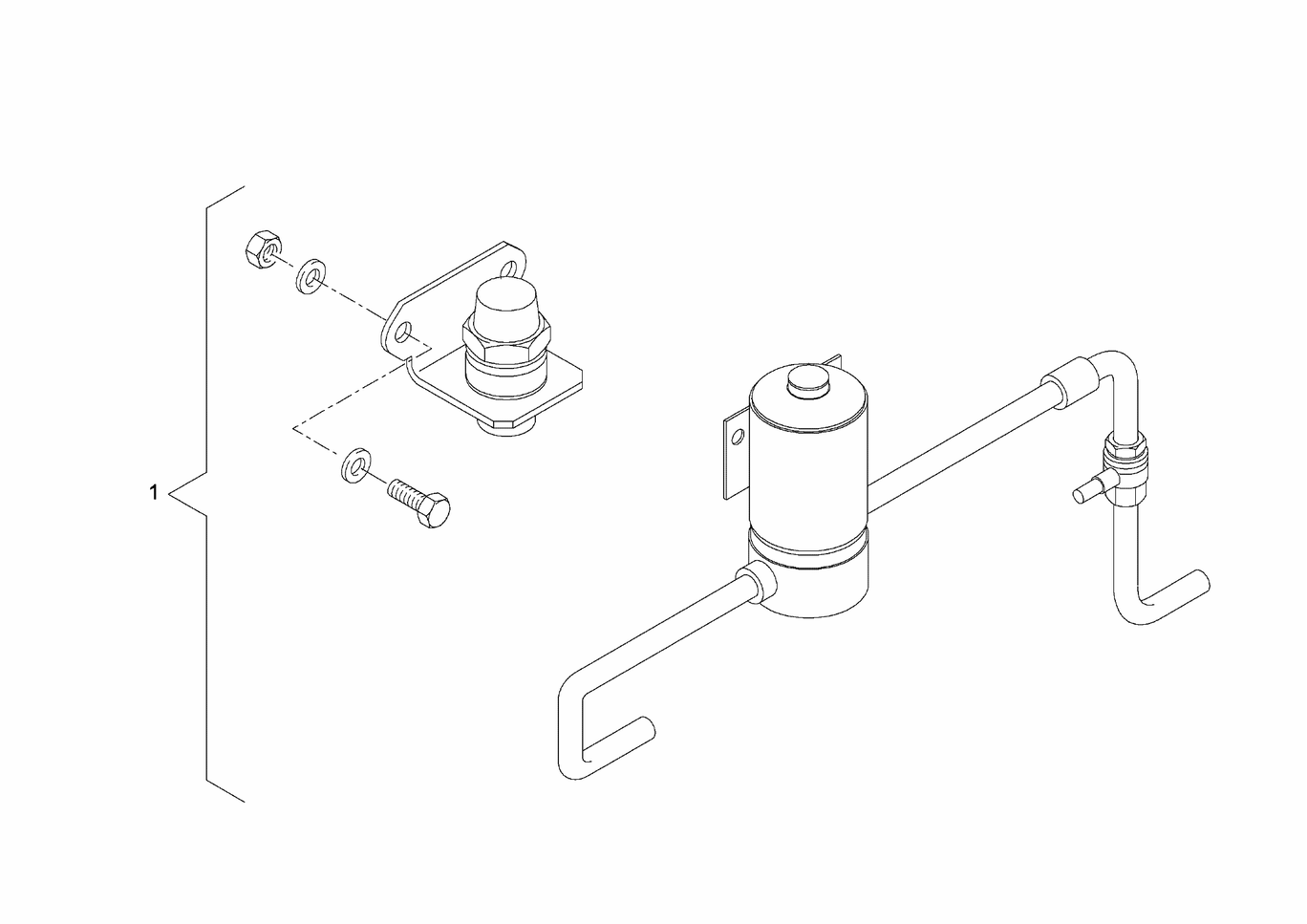 Exploded view of oil outlet oil pump