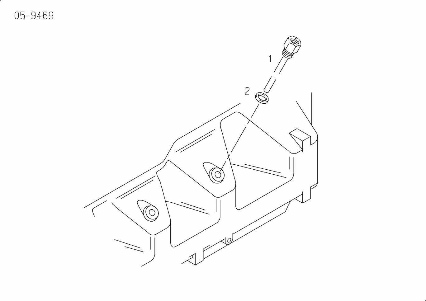 Exploded view of oil sump oil return pipe