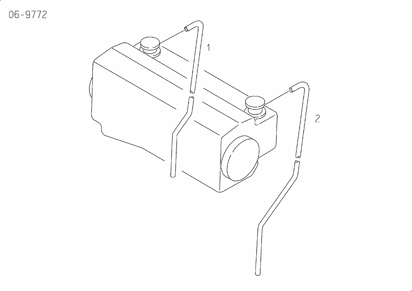 Exploded view of heat exchanger overflow hose