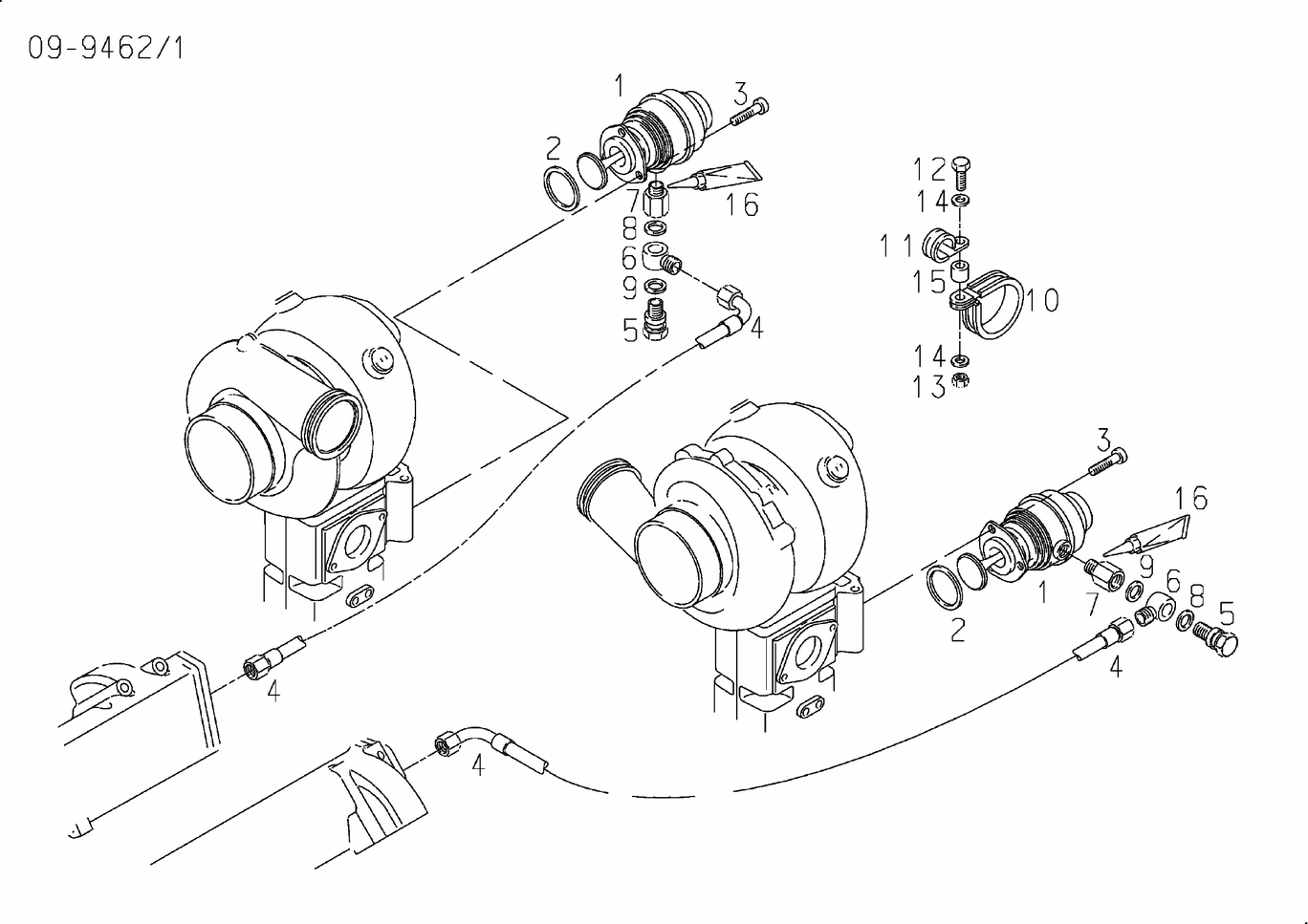 Exploded view of pressure regulating valve control line