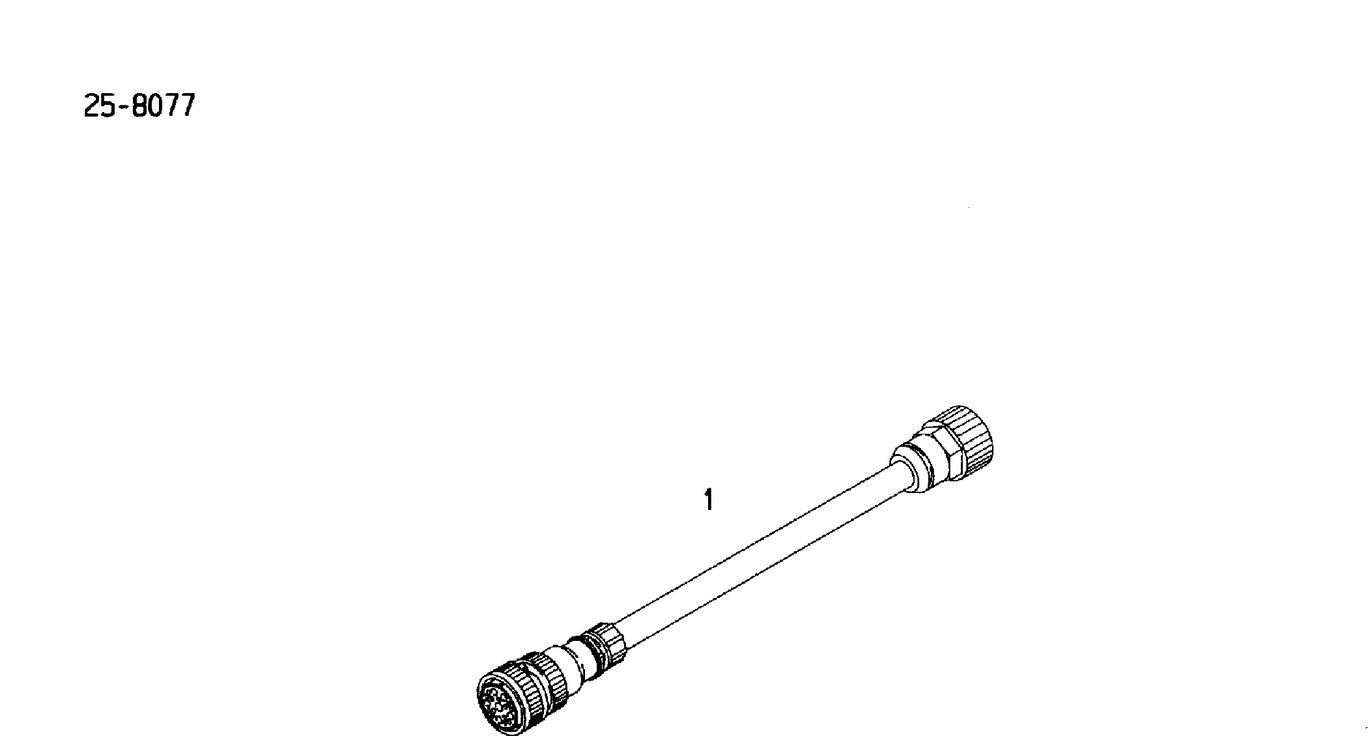Exploded view of cable harness adapter cable