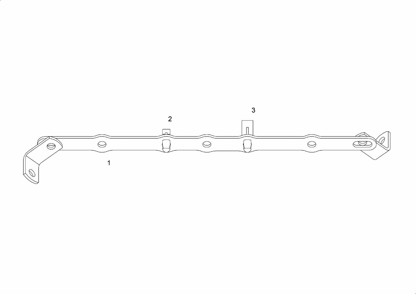 MAN D2842 LE423 cable harness bracket exploded parts diagram with numbered positions