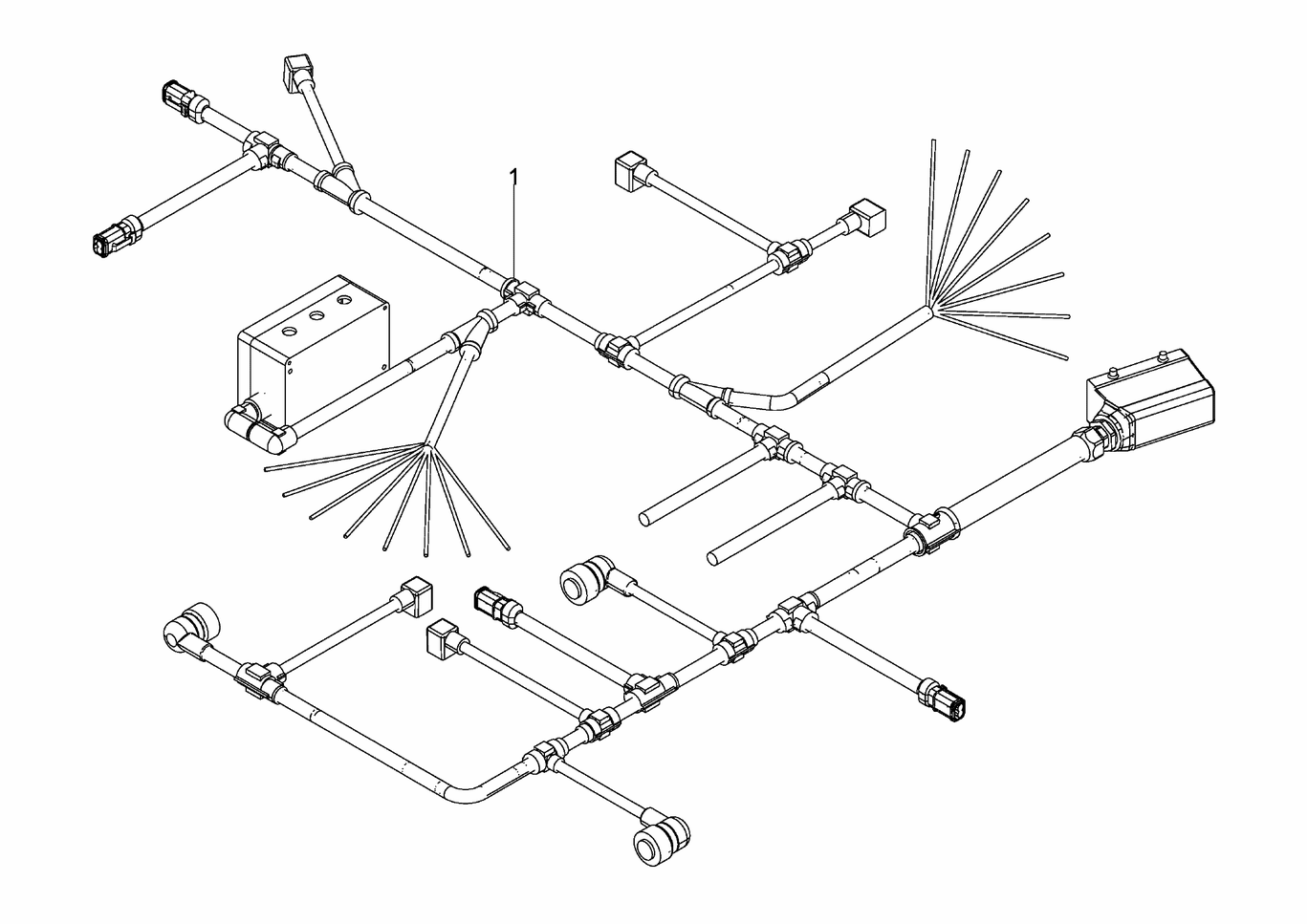MAN D2842 LE423 cable harness MMDS exploded parts diagram with numbered positions