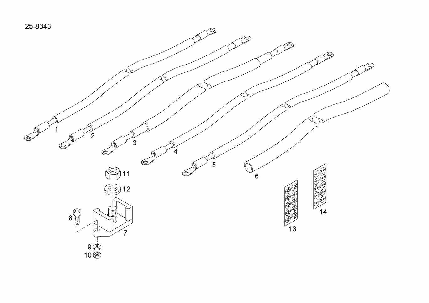 MAN D2842 LE423 electr. mounting parts exploded parts diagram with numbered positions