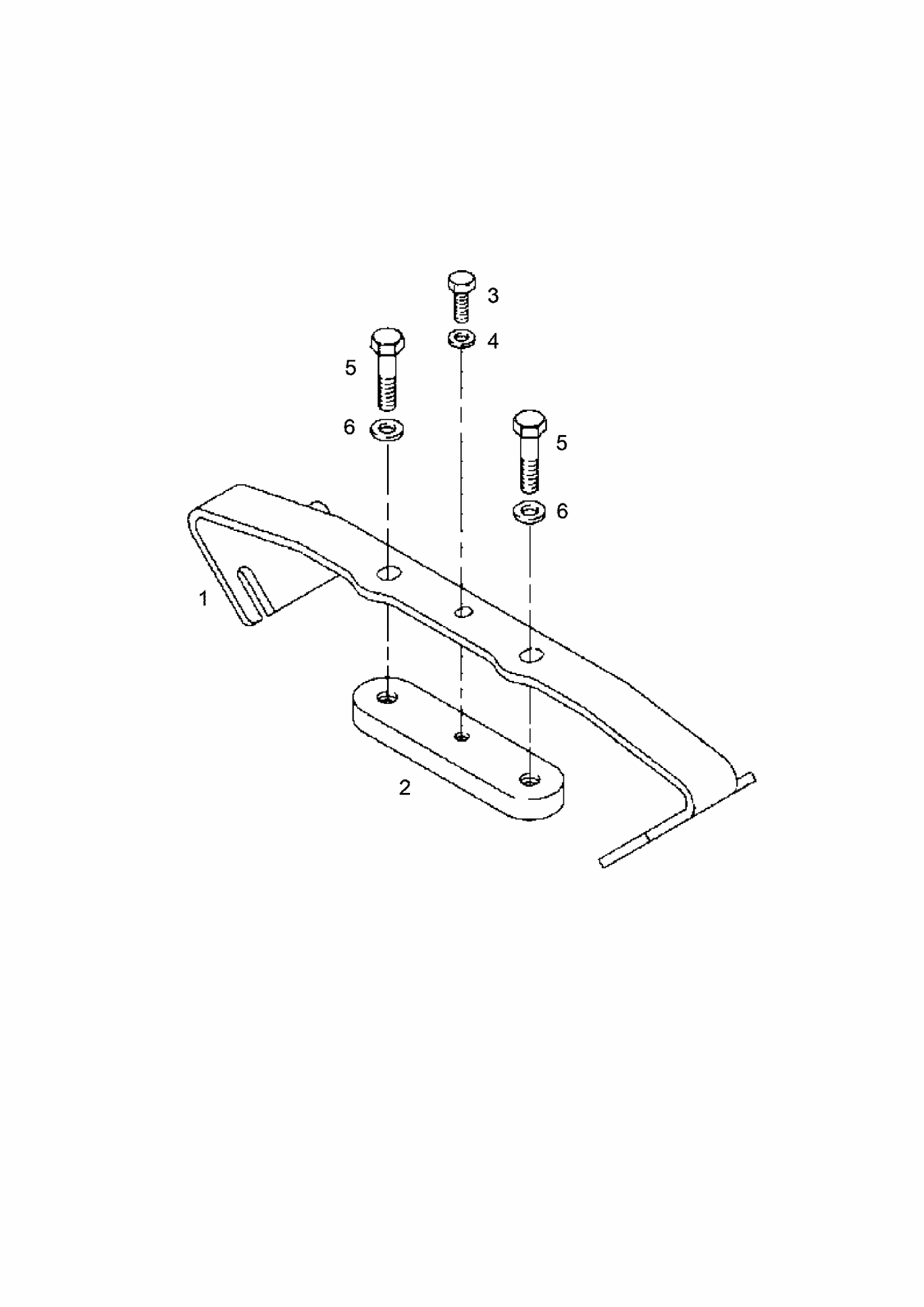 MAN D2842 LE423 Engine control unit bracket carrier exploded parts diagram with numbered positions