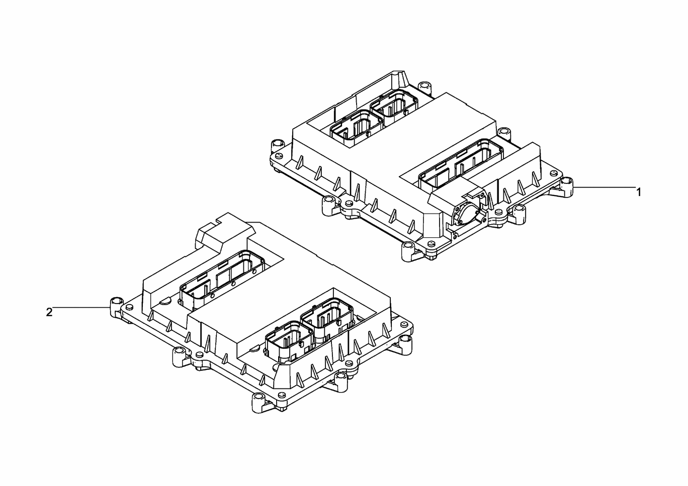 MAN D2842 LE423 Engine control unit EDC exploded parts diagram with numbered positions