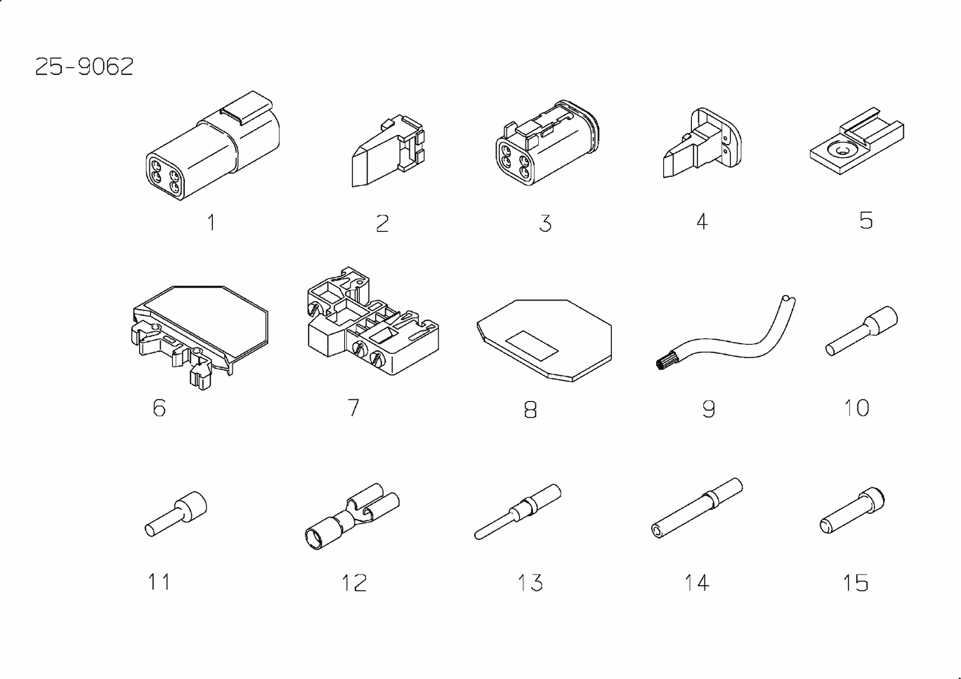 MAN D2842 LE423 generator parts kit exploded parts diagram with numbered positions