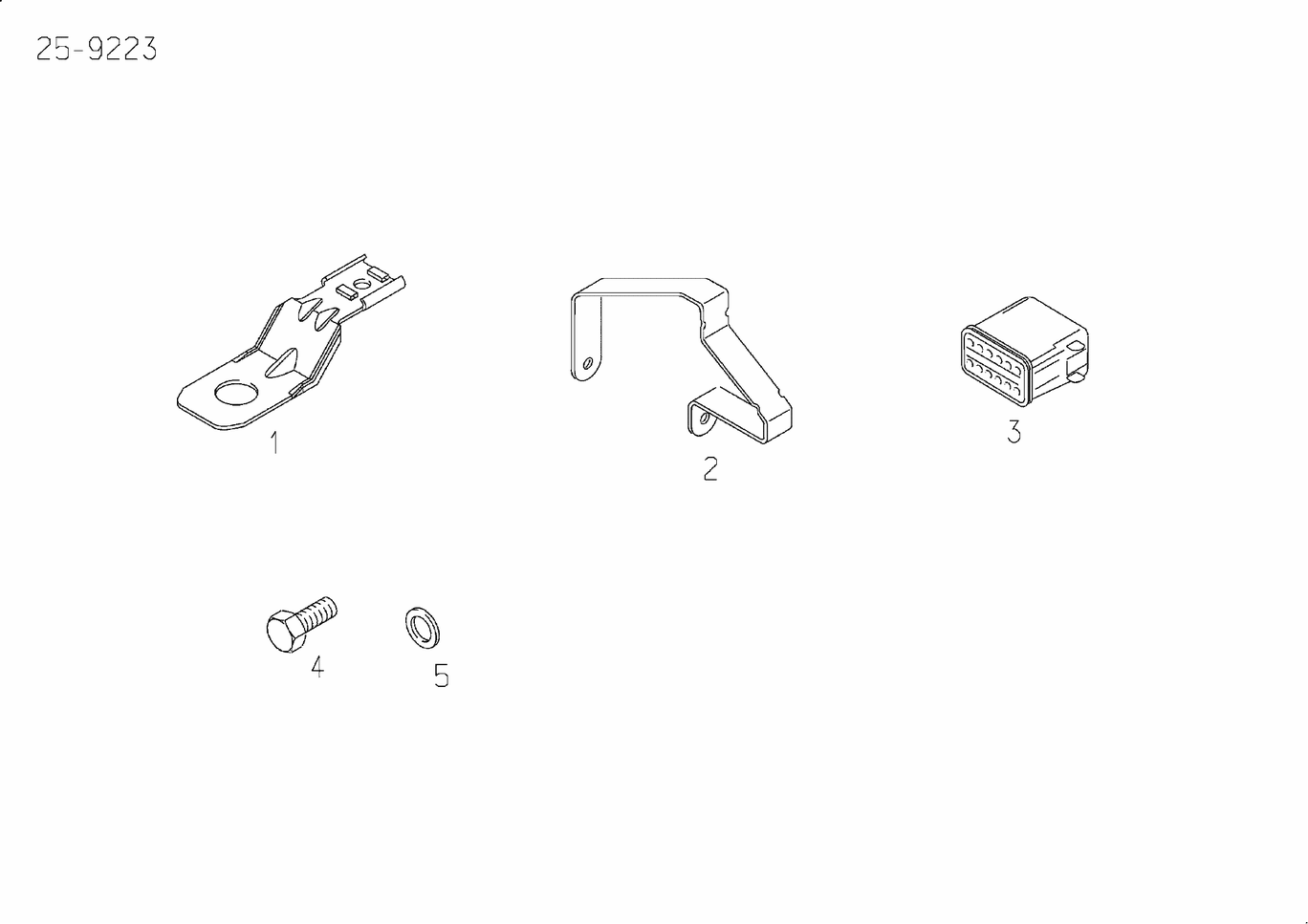 MAN D2842 LE423 plug bracket exploded parts diagram with numbered positions