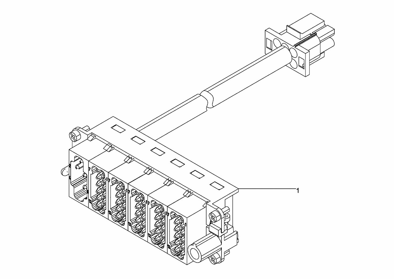 MAN D2842 LE423 terminal box cable harness X1 exploded parts diagram with numbered positions