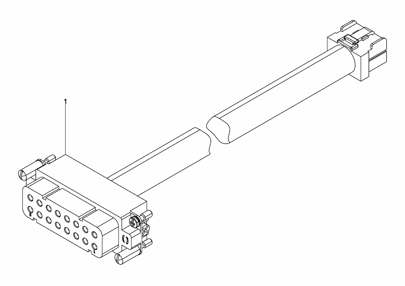 Exploded view of terminal box cable harness X4