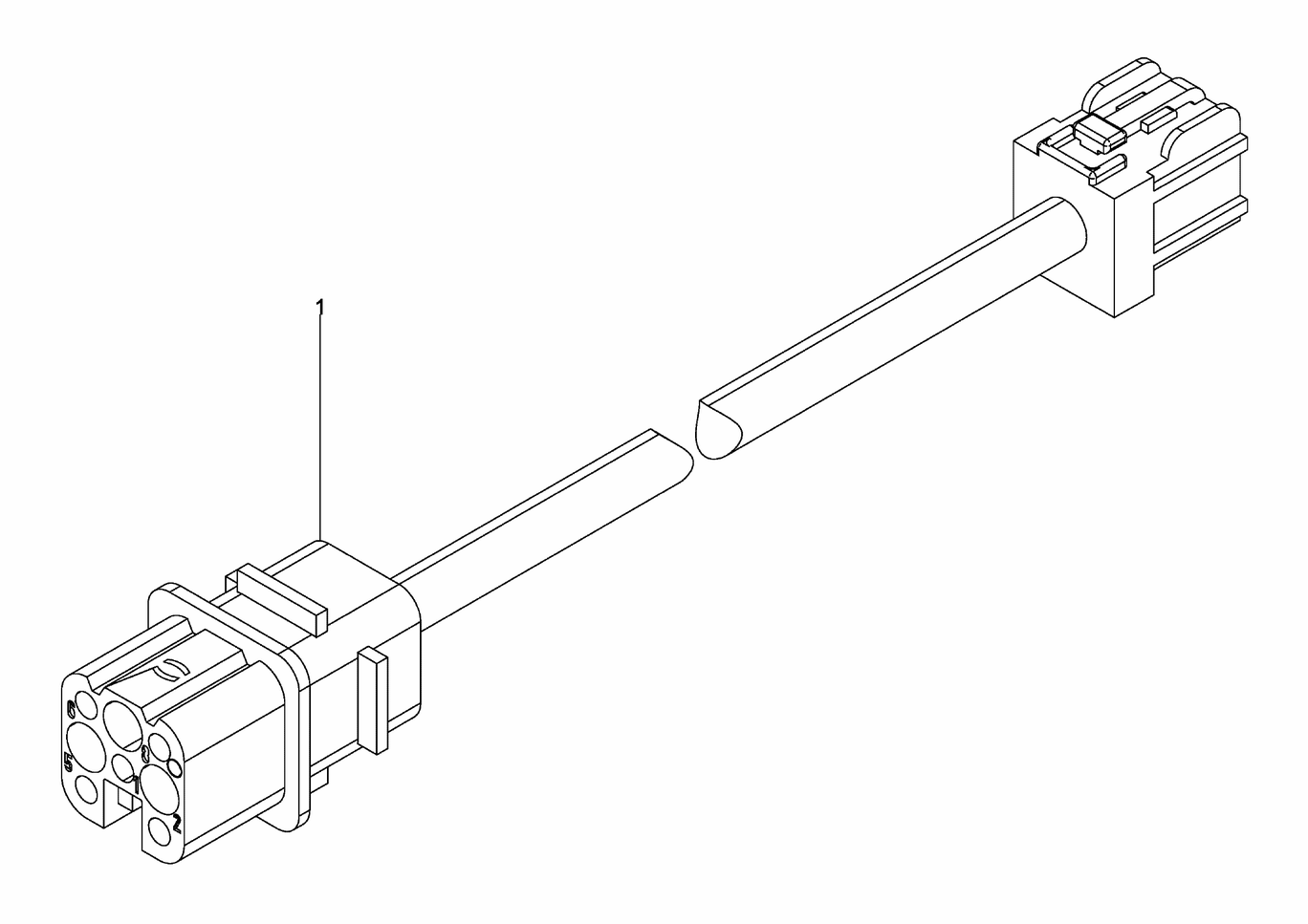Exploded view of terminal box cable harness X5