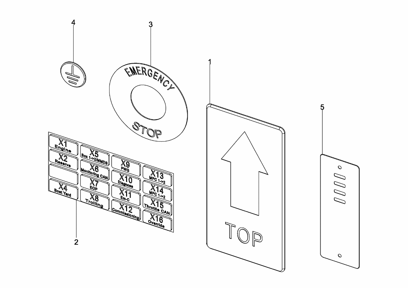 MAN D2842 LE423 terminal box Preliminary grouping components instruction plates exploded parts diagram with numbered positions