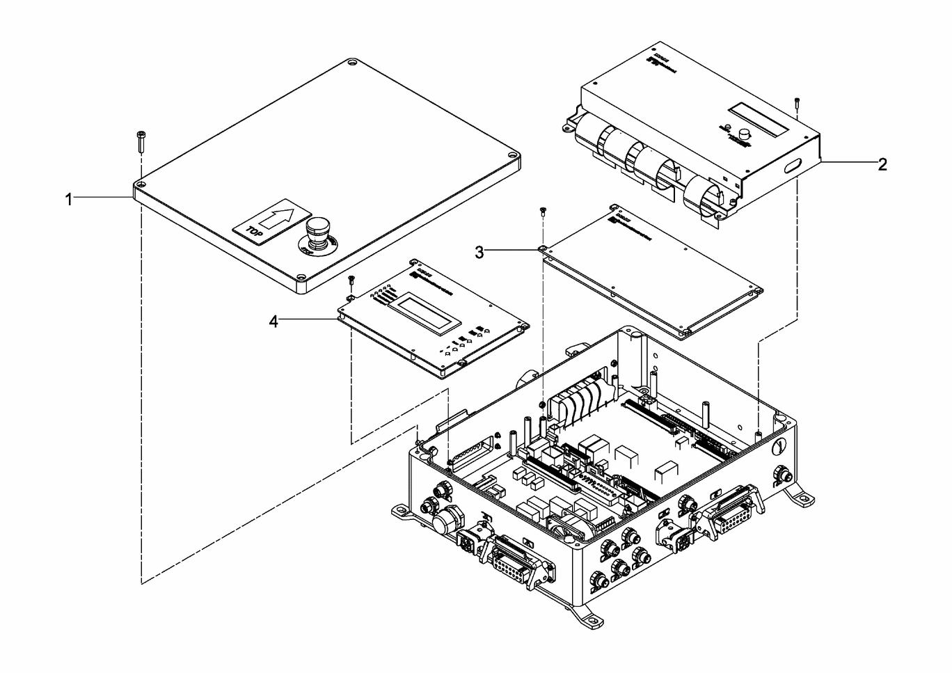 MAN D2842 LE423 terminal box exploded parts diagram with numbered positions
