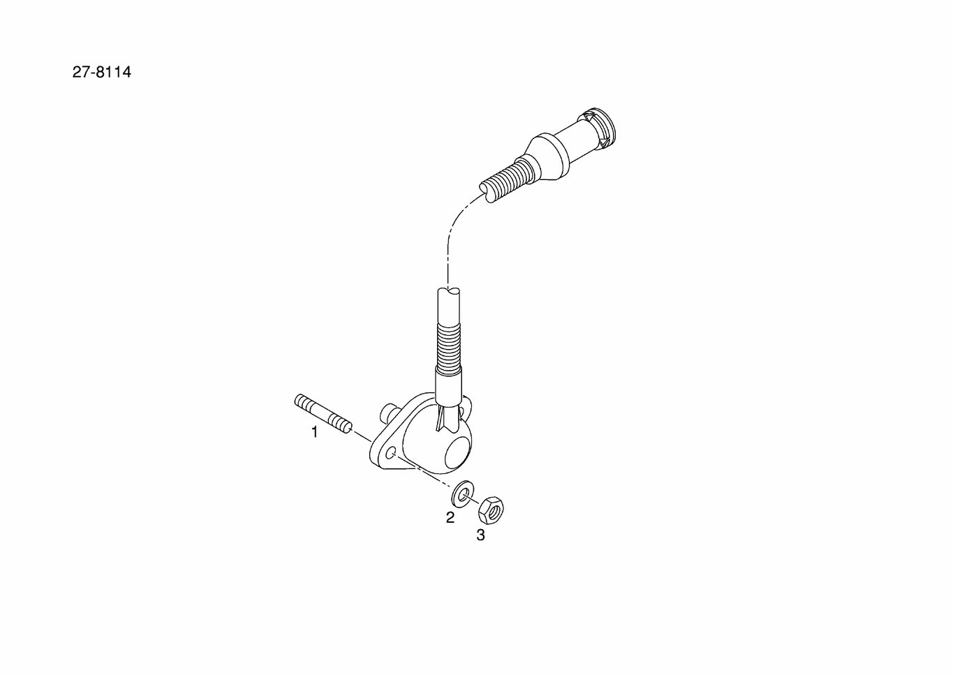Exploded view of Charging pressure sensor KAVLICO mounting parts