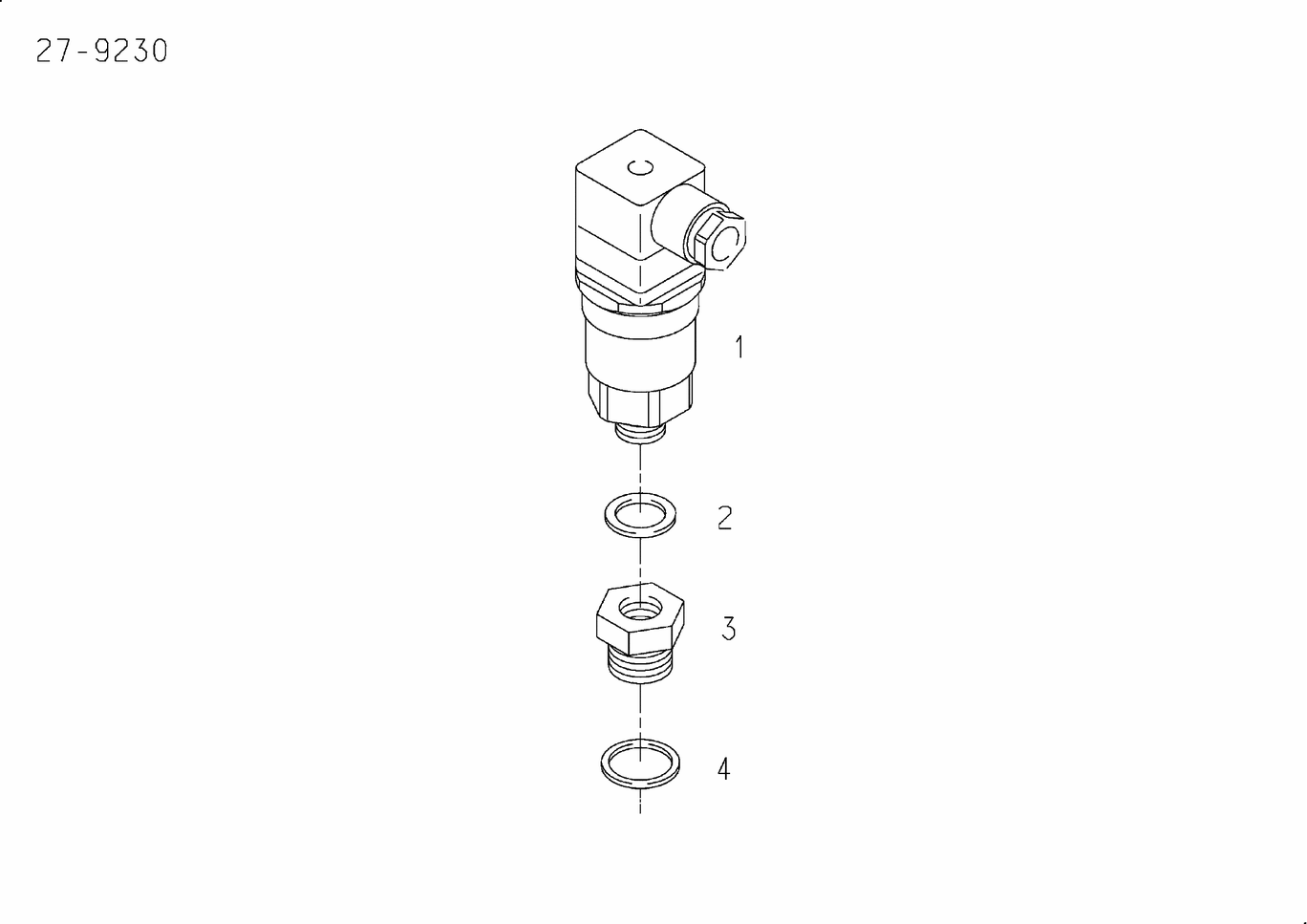 Exploded view of Oil pressure sensor