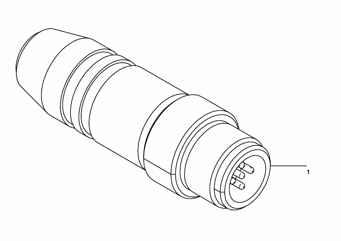Exploded view of plug