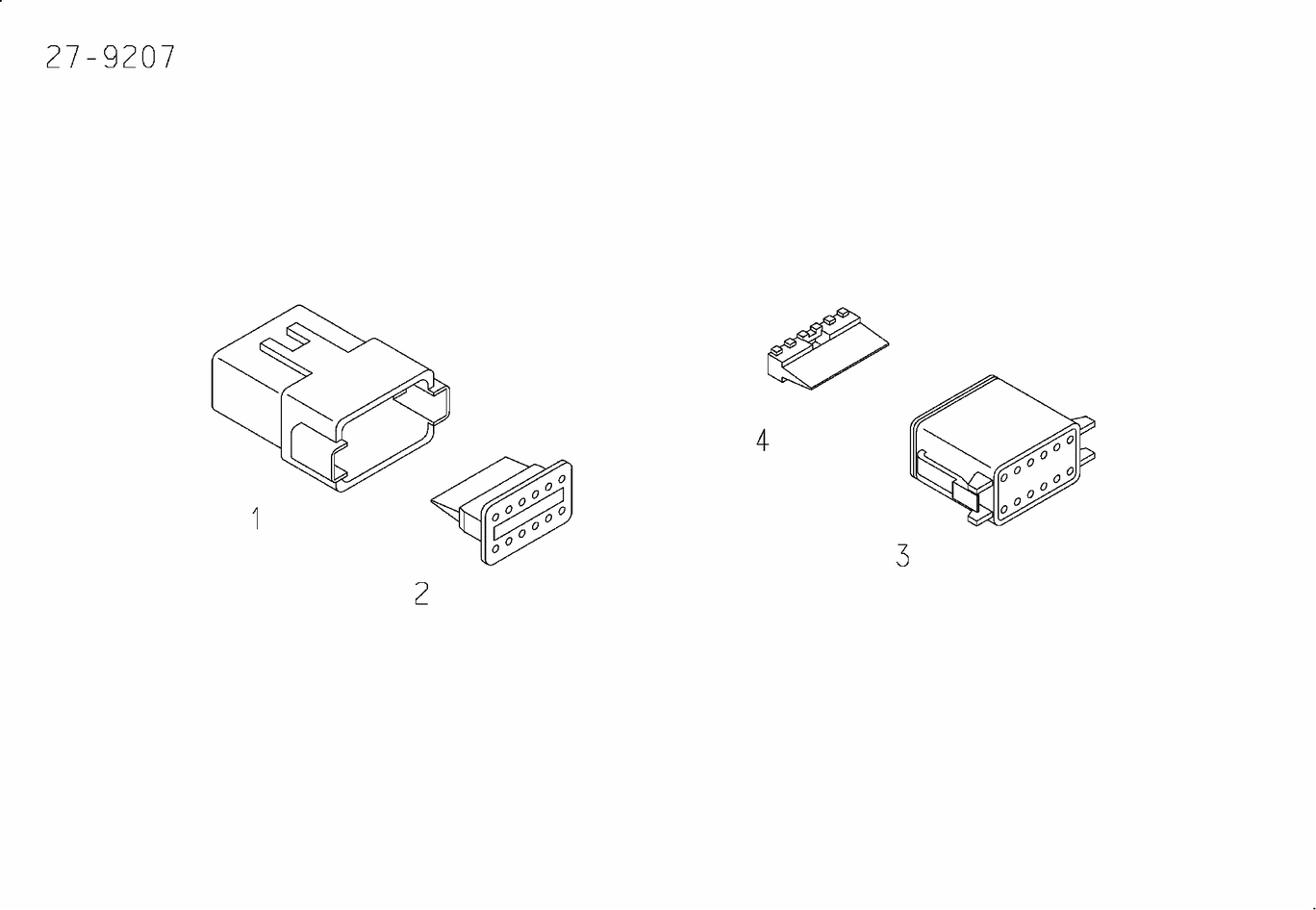 Exploded view of plug gearbox