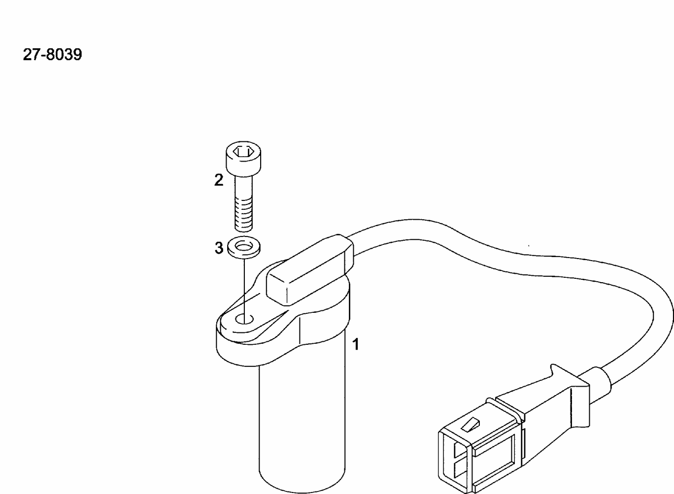 Exploded view of Speed sensor