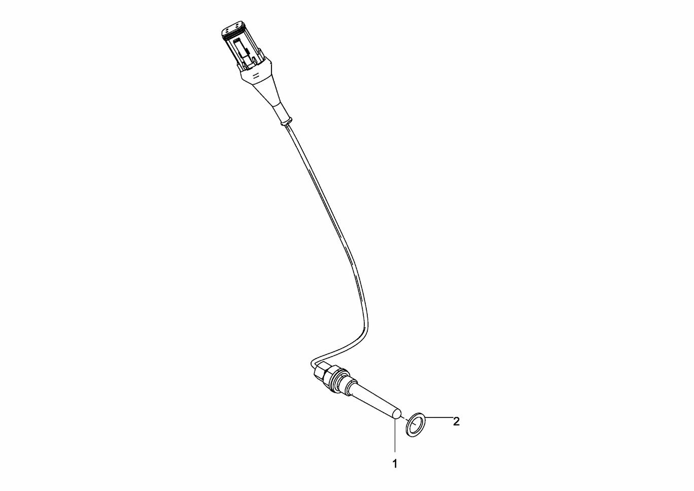 Exploded view of Temperature sensor exhaust system