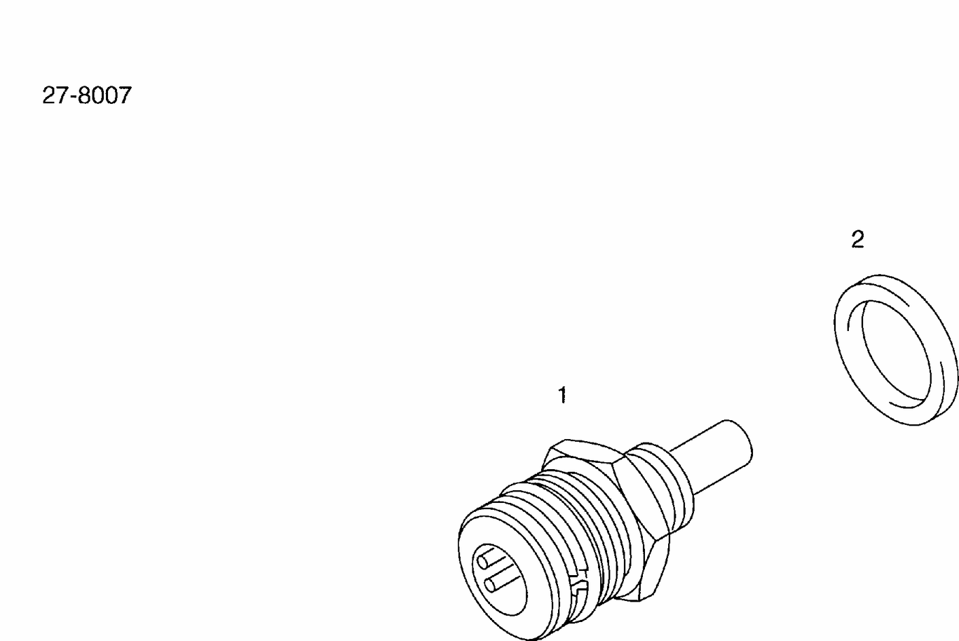 Exploded view of Temperature sensor