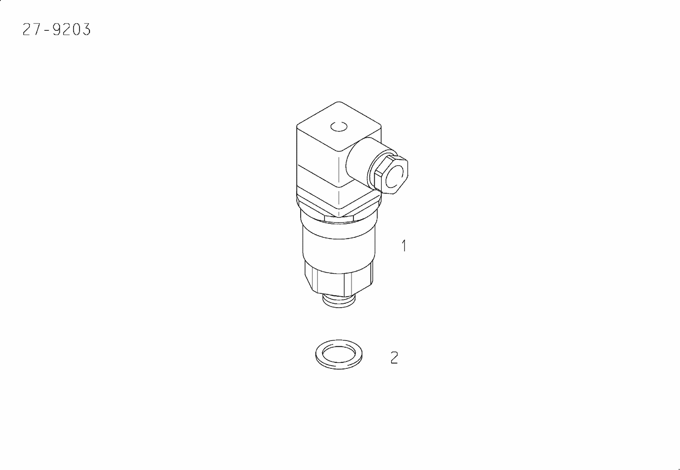 Exploded view of test pressure sensor
