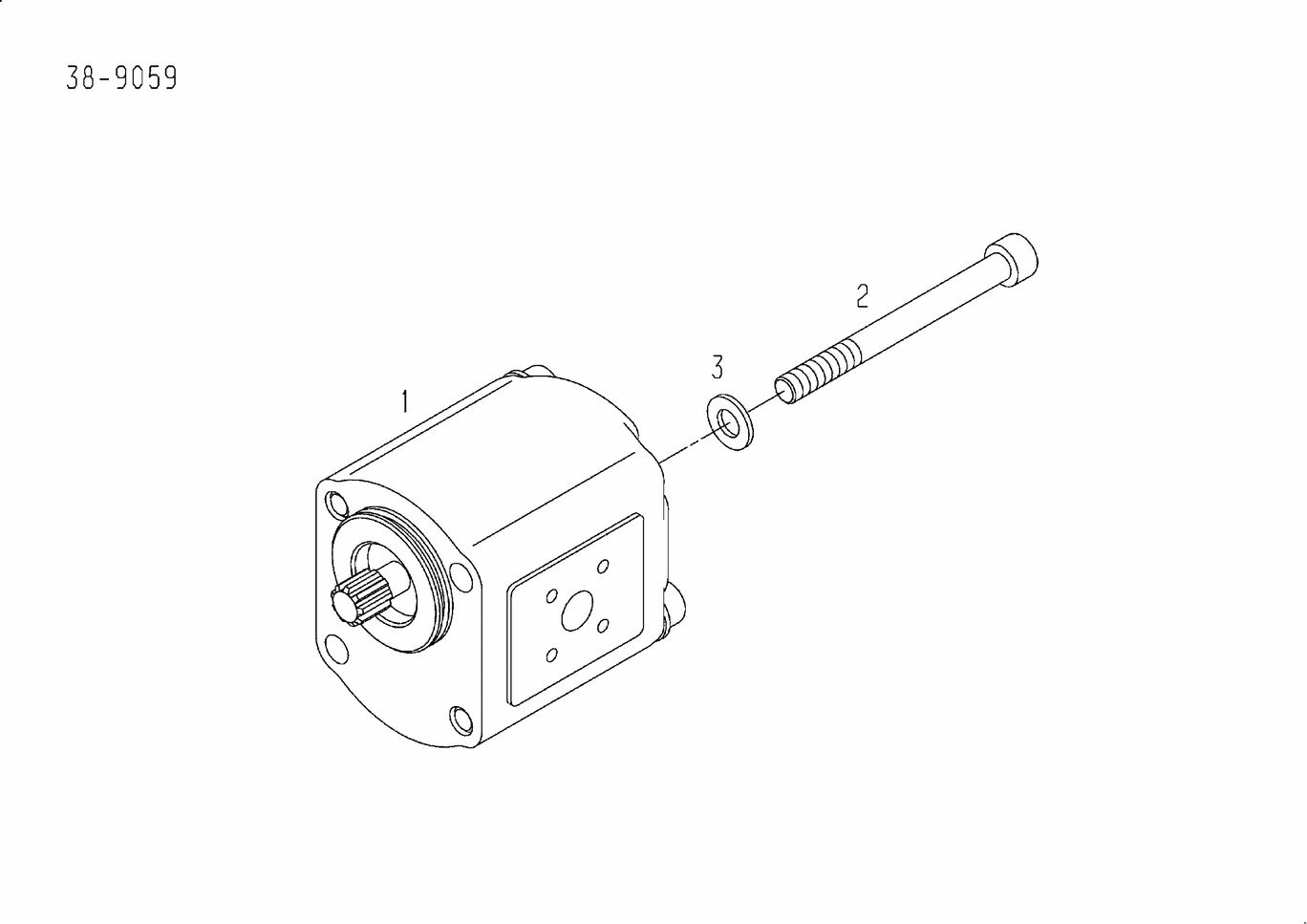 MAN D2842 LE423 hydraulic pump exploded parts diagram with numbered positions