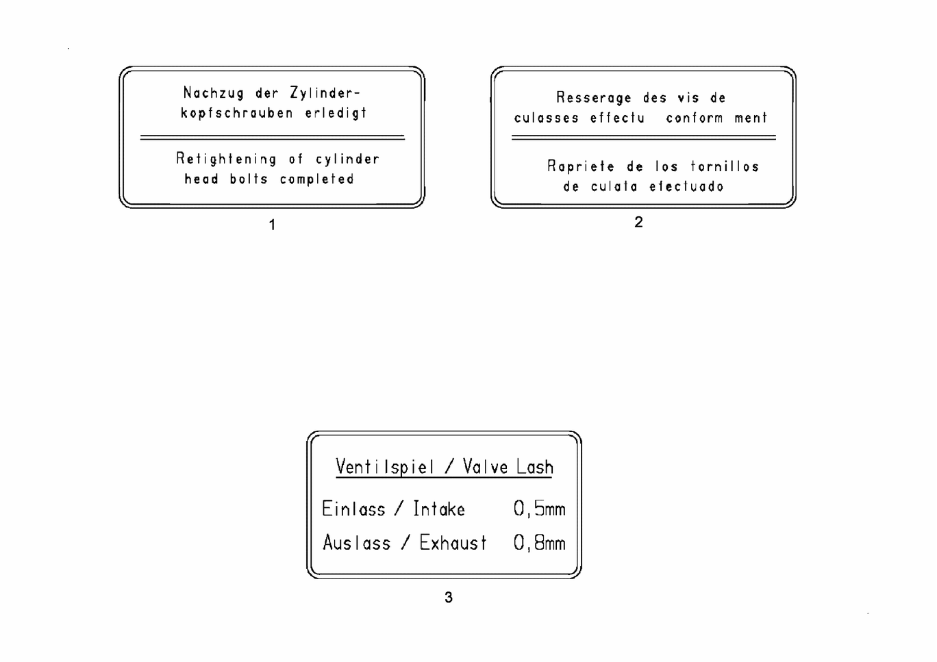 Exploded view of instruction plates