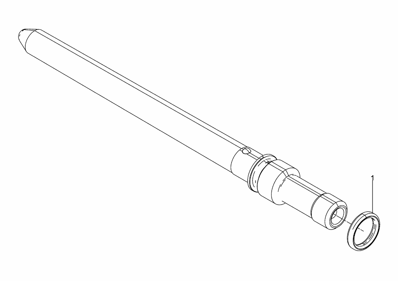 Exploded view of pressure pipe neck components