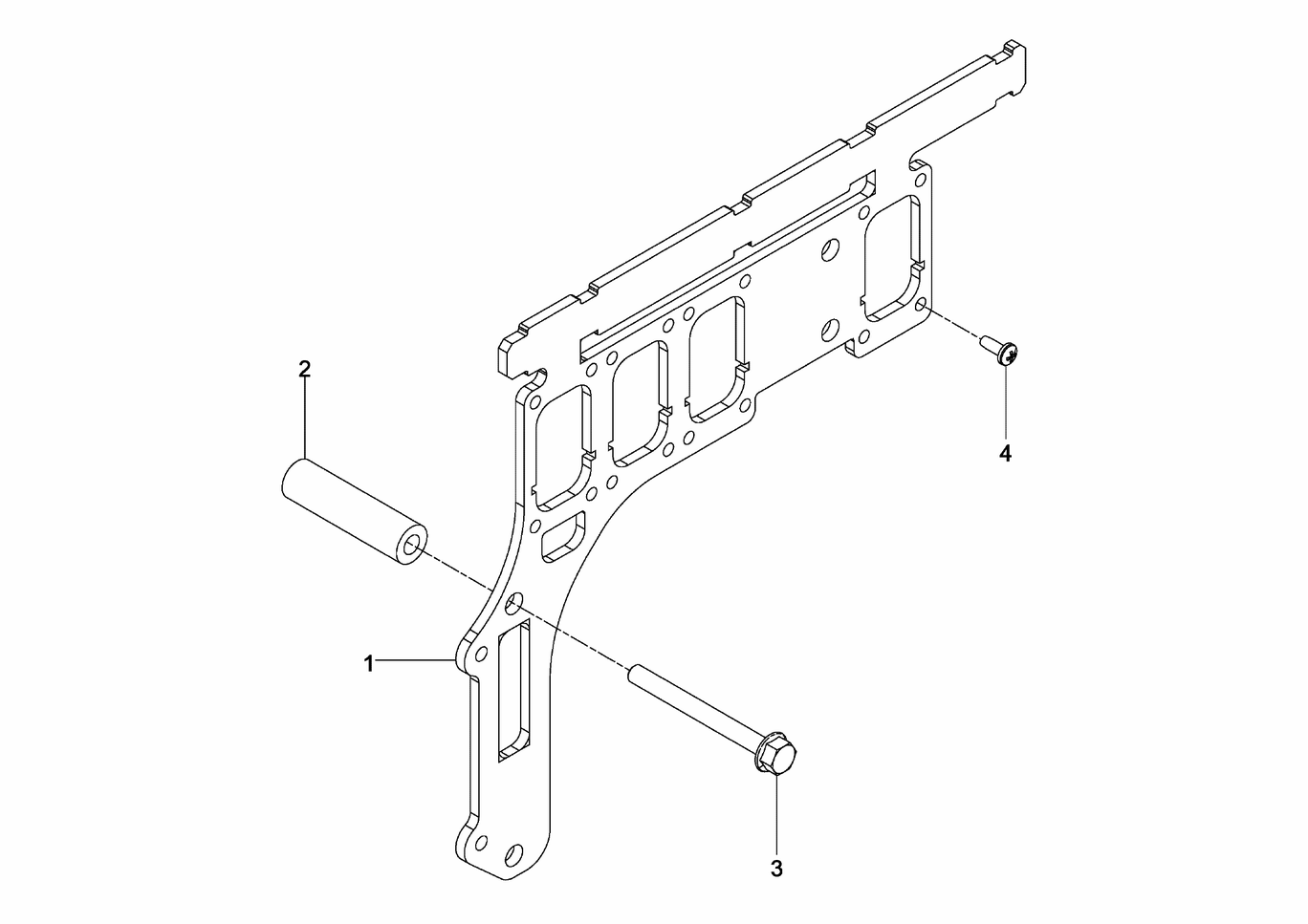 MAN D2862 LE133 cable harness bracket exploded parts diagram with numbered positions