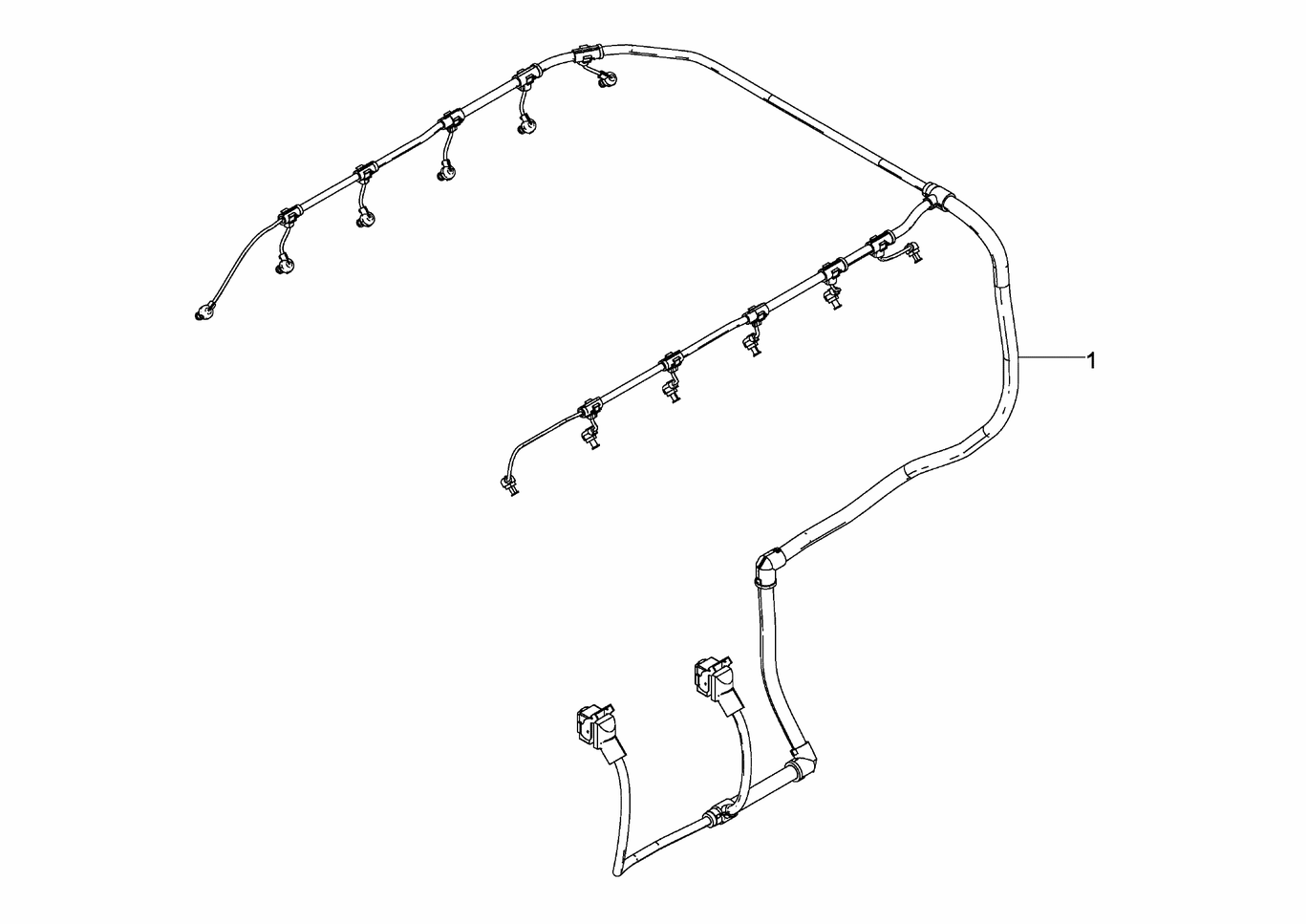MAN D2862 LE133 cable harness injector exploded parts diagram with numbered positions