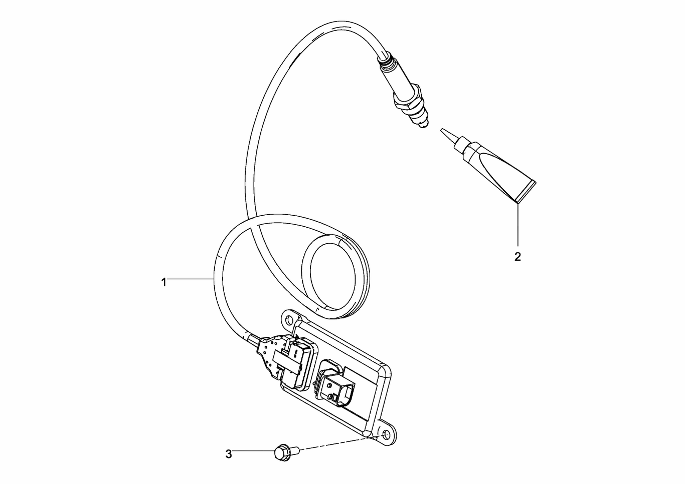 Exploded view of sensor NOX