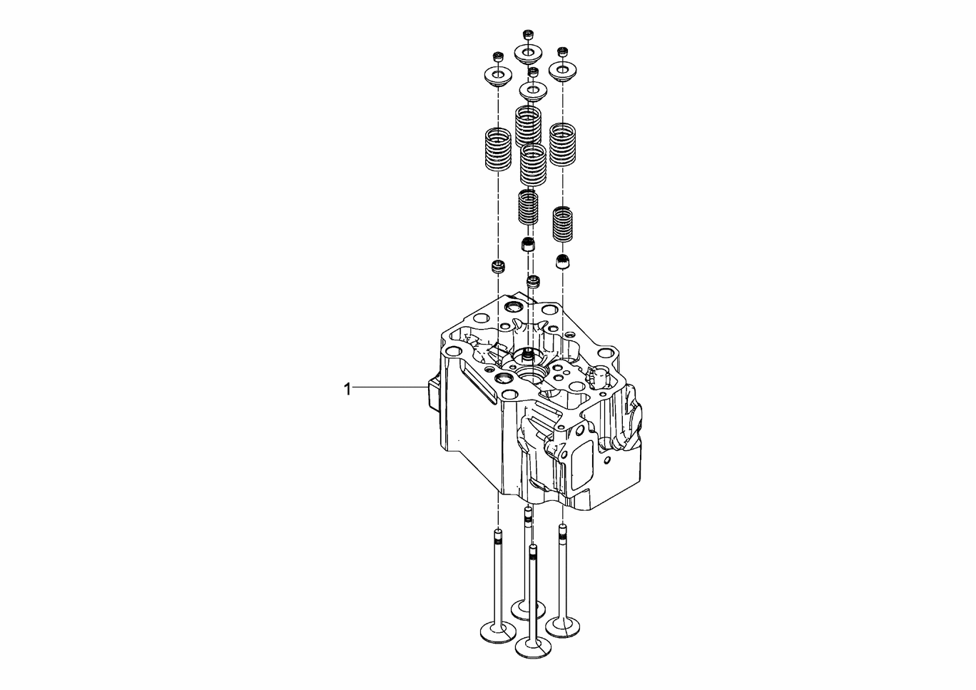Exploded view of cylinder head kit