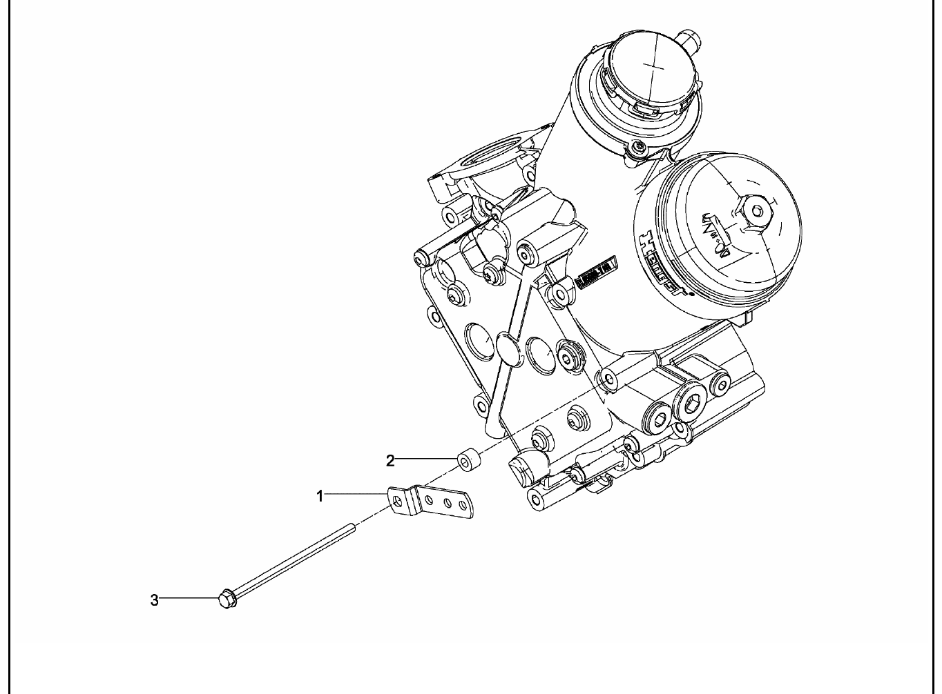 MAN D2862 LE463 bracket cable harness oil module exploded parts diagram with numbered positions
