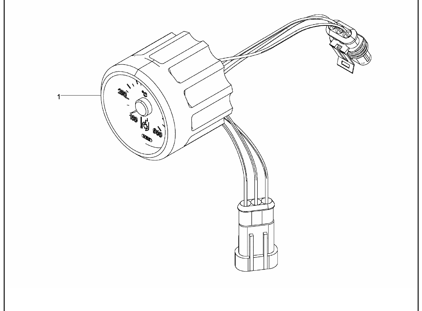 Exploded view of indicator temperature turbocharger A