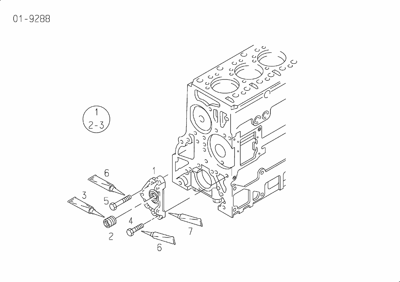 Exploded view of crankcase cover camshaft gear
